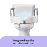 Medline Sit and Stand Toileting Kit, showing compact storage.
