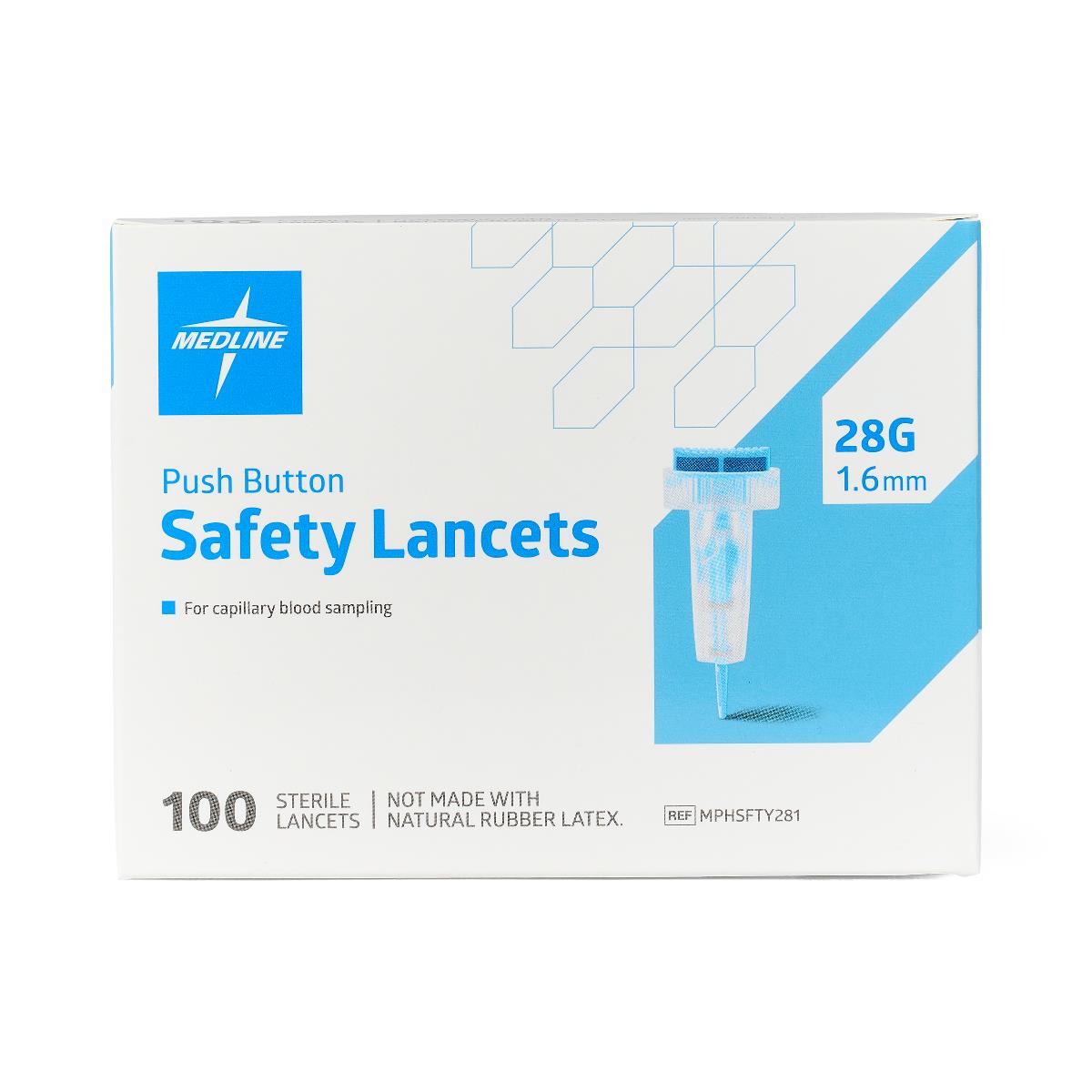Medline Push Button Safety Lancets
