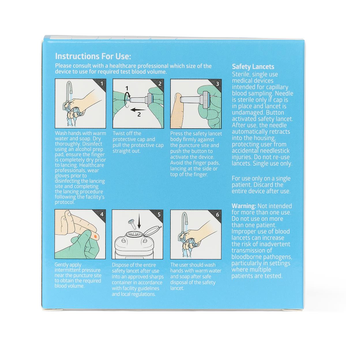Medline Push Button Safety Lancets