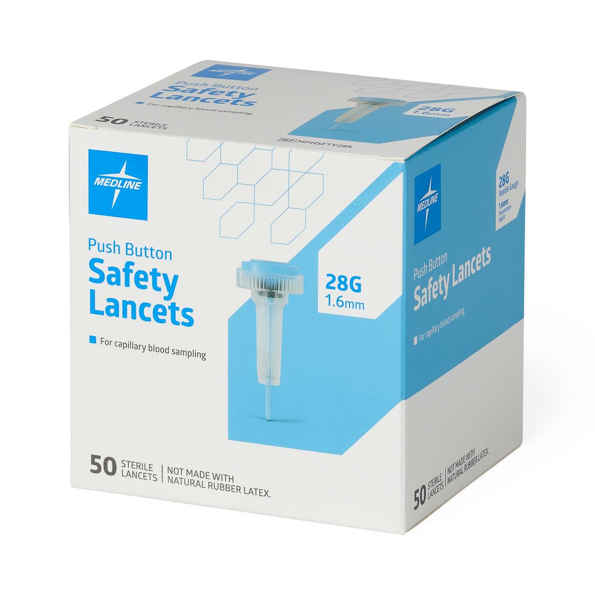 Medline Push Button Safety Lancets
