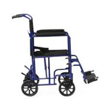 Medline Basic Aluminum Transport Chair with 8" Wheels