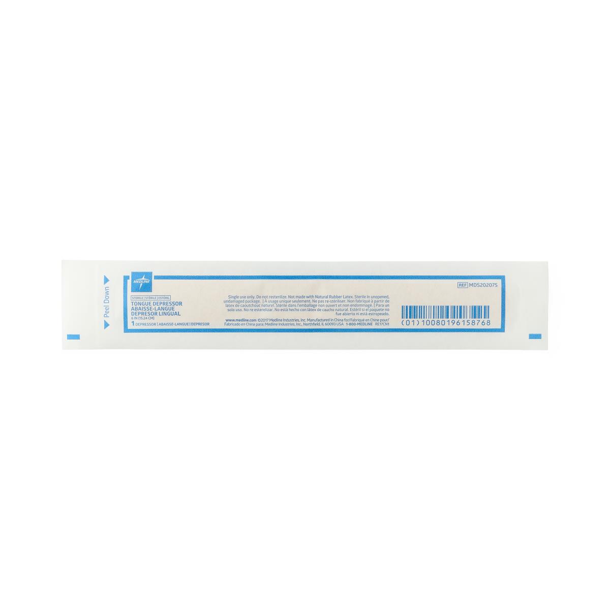 Tongue Depressor Medline 6 Inch Length Wood Senior