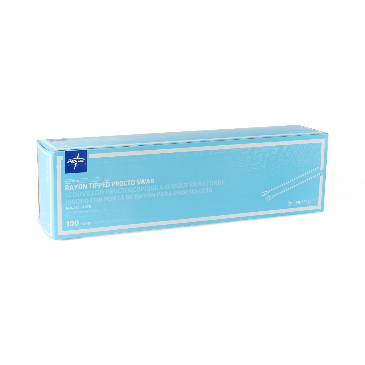Medline Nonsterile Rayon Tipped Procto Swabs