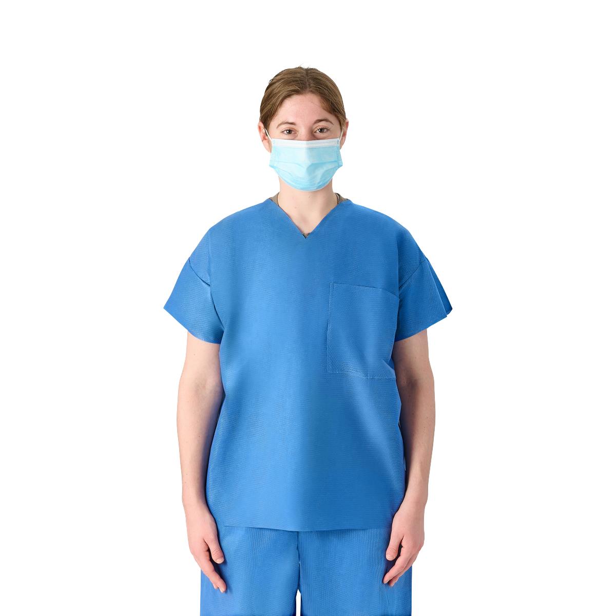 Medline Disposable Unisex V-Neck Scrub Tops (Style 27202)