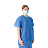 Medline Disposable Unisex Round-Neck Scrub Tops (Style 27212)