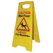 Medline English/spanish Yellow Wet Floor Safety Sign - BeHope