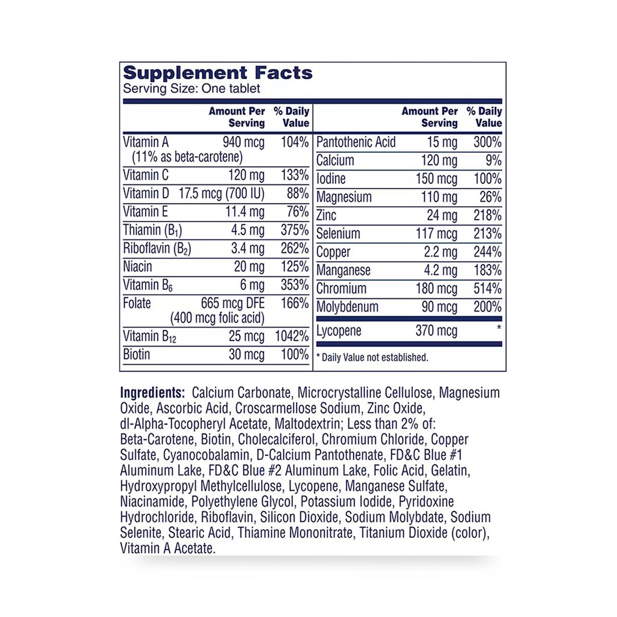 One A Day Men's 50+ Healthy Advantage Multivitamins - BeHope