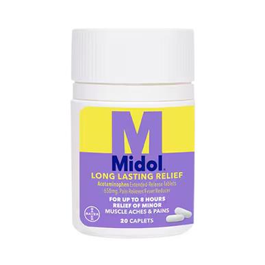 Midol Long Lasting Pain Reliever / Fever Reducer Caplets