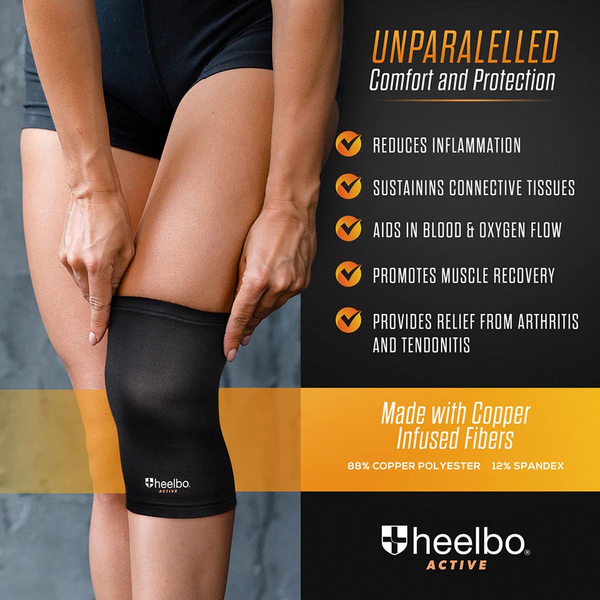 Heelbo Copper Knee Compression Sleeves