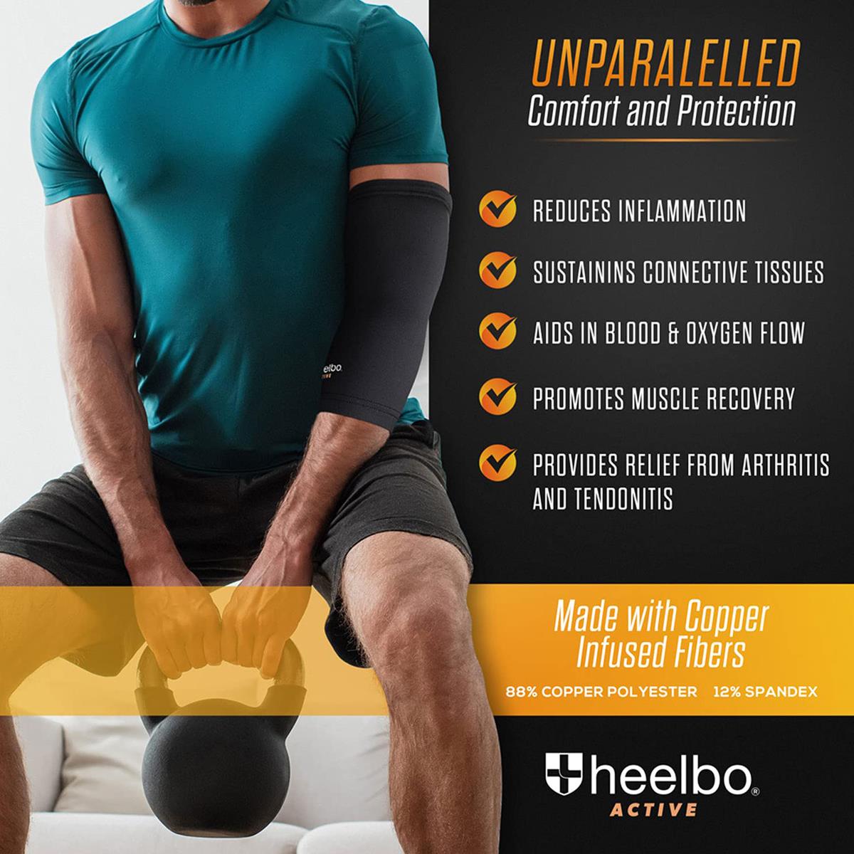 Heelbo Cooper Elbow Compression Sleeves