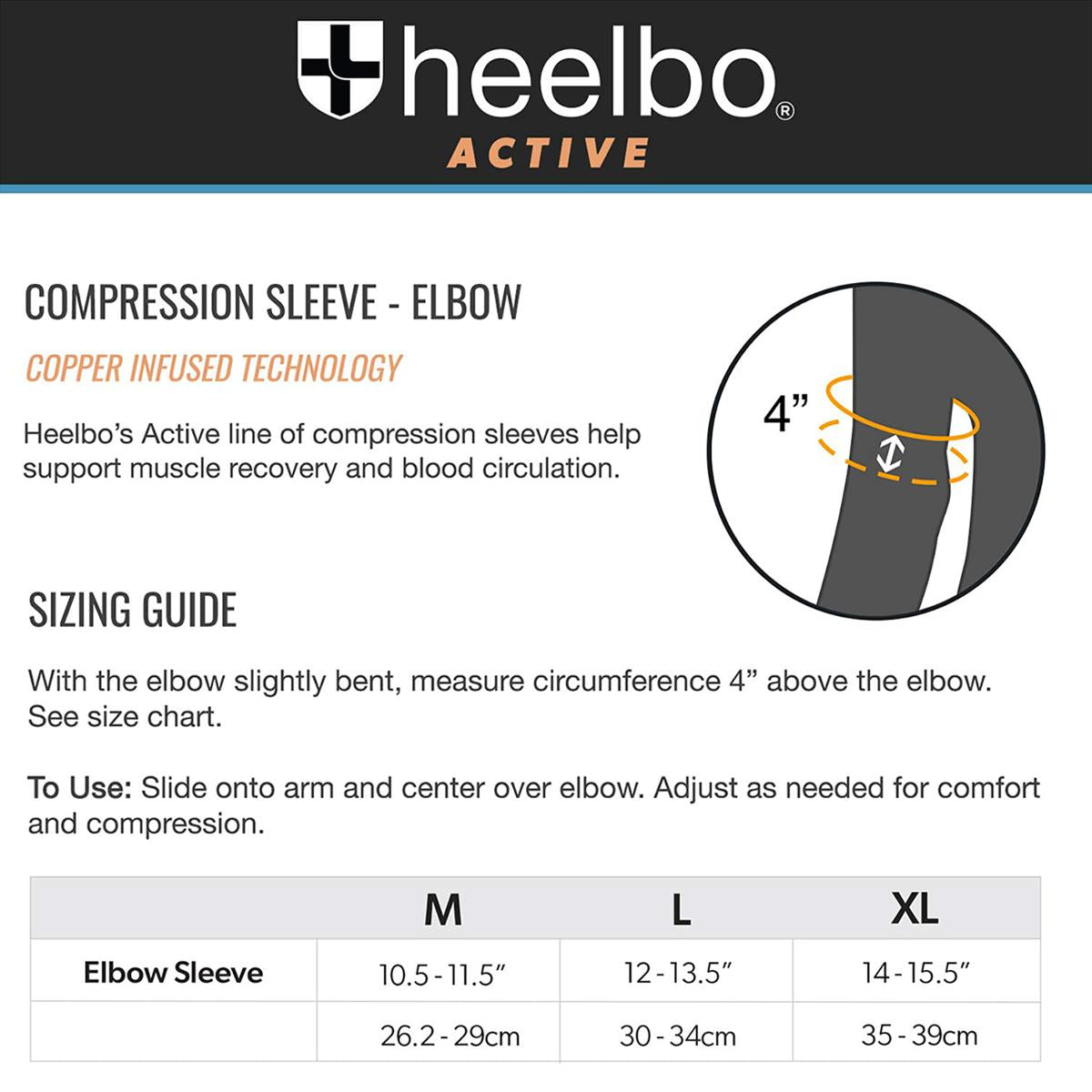 Heelbo Cooper Elbow Compression Sleeves