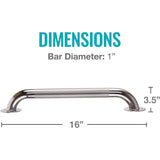 Steel Grab Bars for Bath and Shower Safety