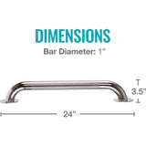 Dmi Institutional Knurled Grab Bar - BeHope