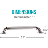 Dmi Institutional Knurled Grab Bar - BeHope