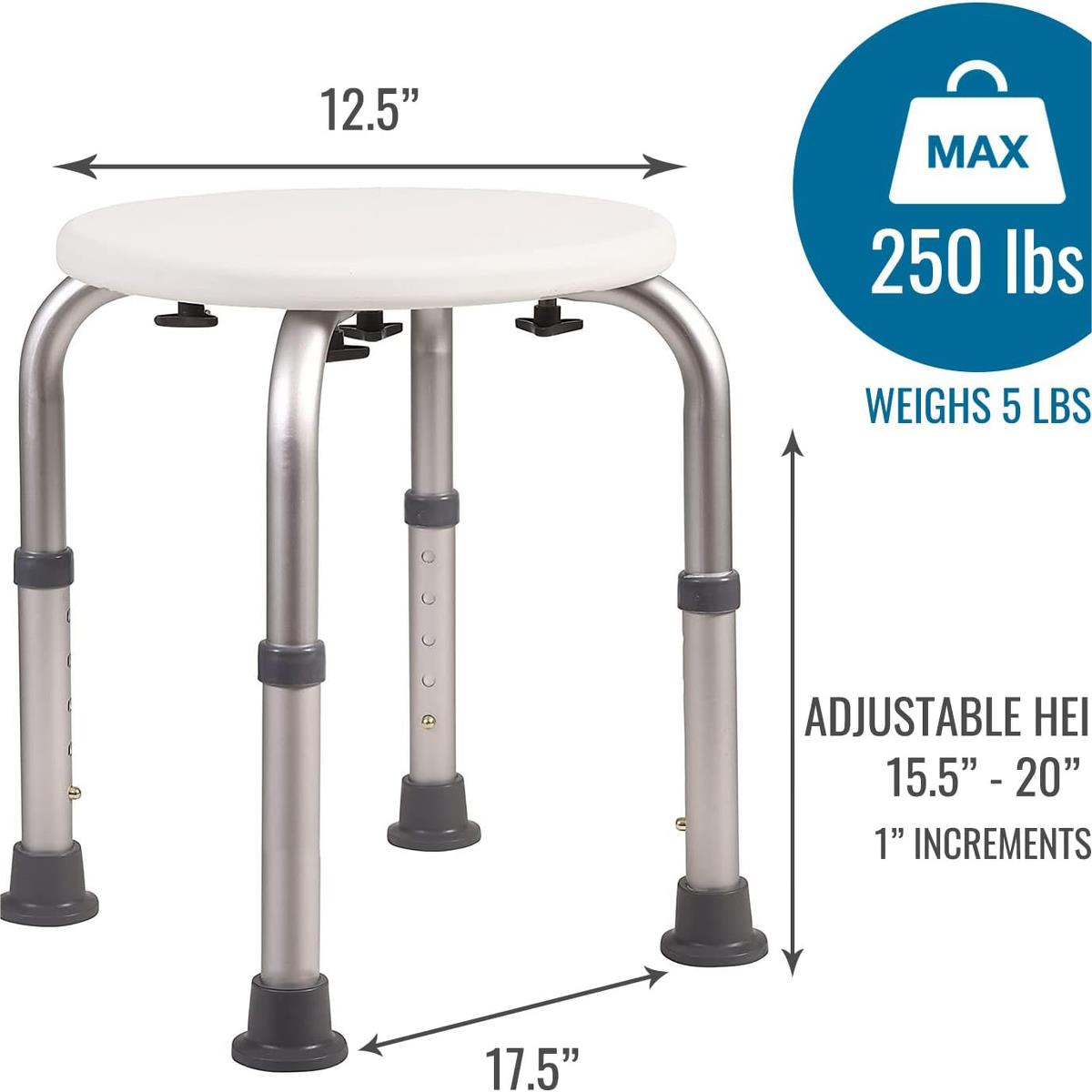 Healthsmart Compact Lightweight Shower Stool - BeHope