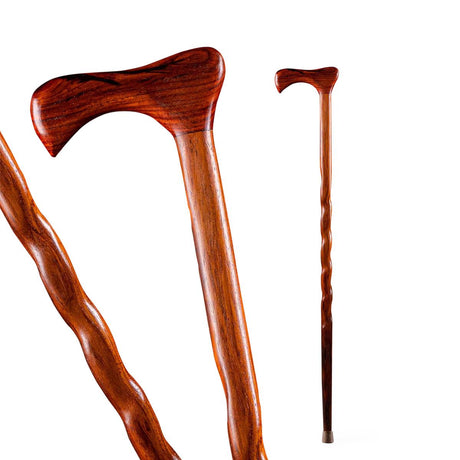 Brazos Twisted Cocobolo Walking Cane - BeHope