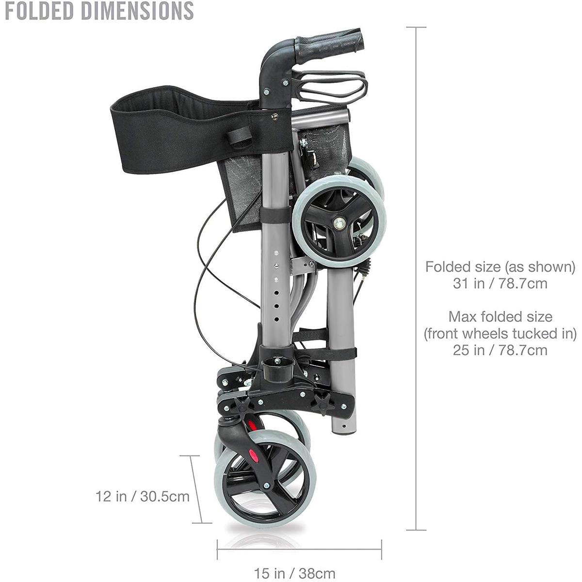 Gateway Aluminum Medical Rollator Walker - BeHope
