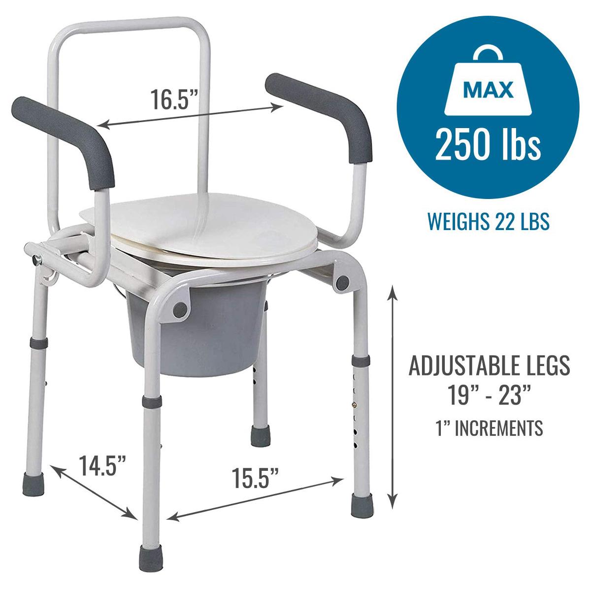DMI Drop-Arm Steel Commodes