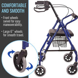 HealthSmart Folding Aluminum Rollator Walkers