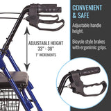 HealthSmart Folding Aluminum Rollator Walkers
