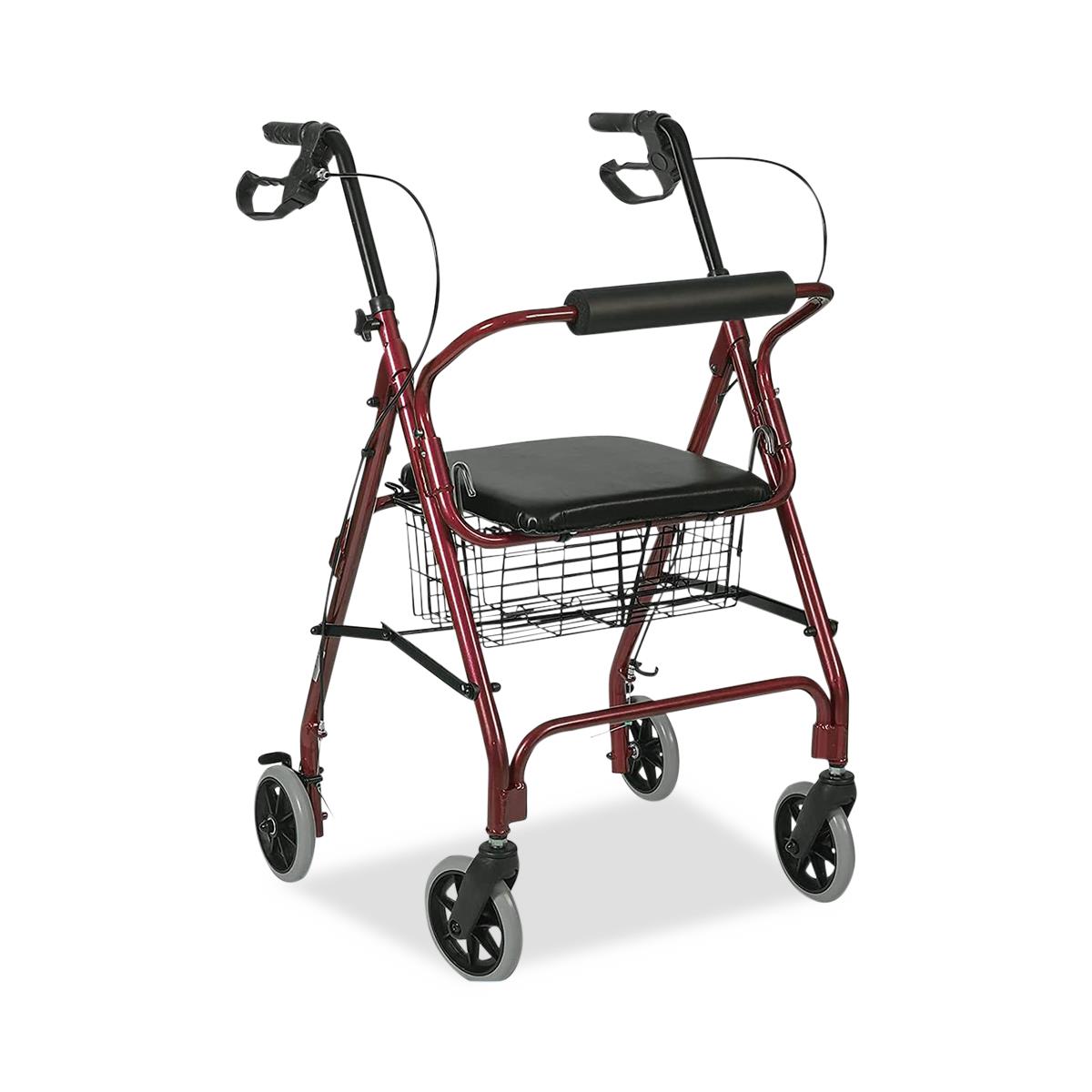 HealthSmart Folding Aluminum Rollator Walkers
