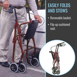 HealthSmart Folding Aluminum Rollator Walkers