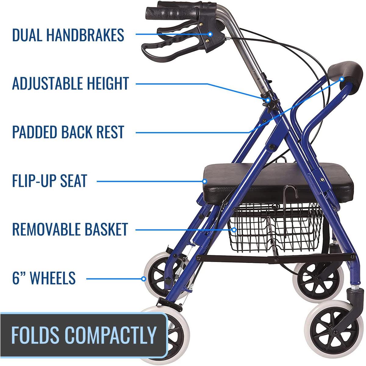HealthSmart Ultra Lightweight Hemi Aluminum Rollators