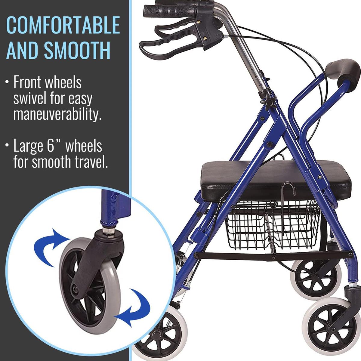 HealthSmart Ultra Lightweight Hemi Aluminum Rollators