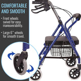 HealthSmart Ultra Lightweight Hemi Aluminum Rollators