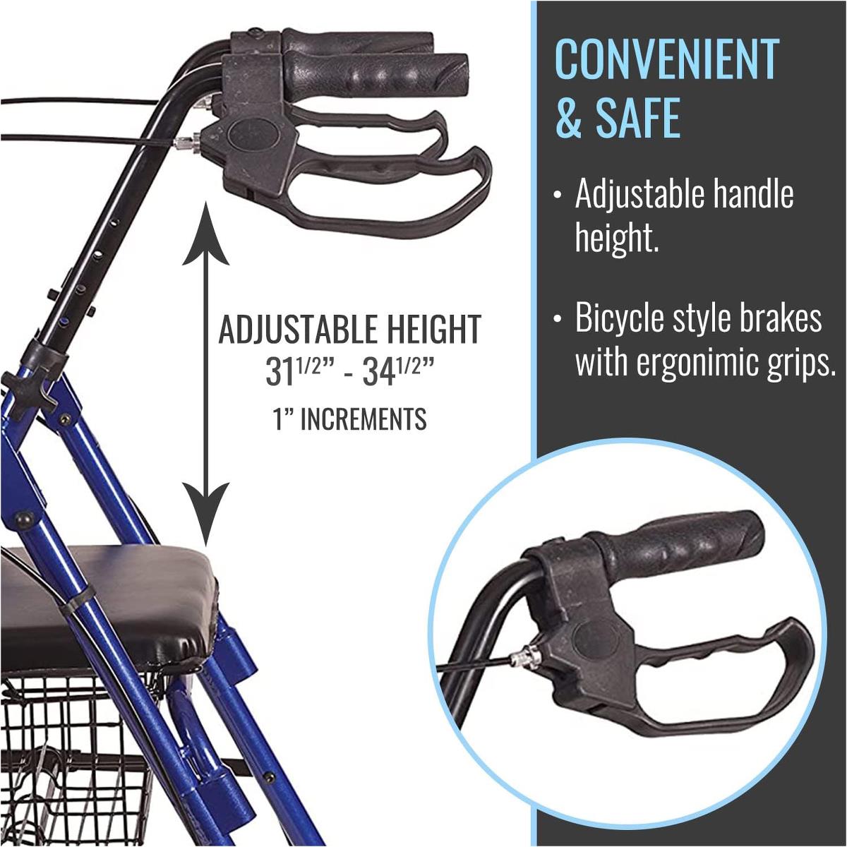 HealthSmart Ultra Lightweight Hemi Aluminum Rollators