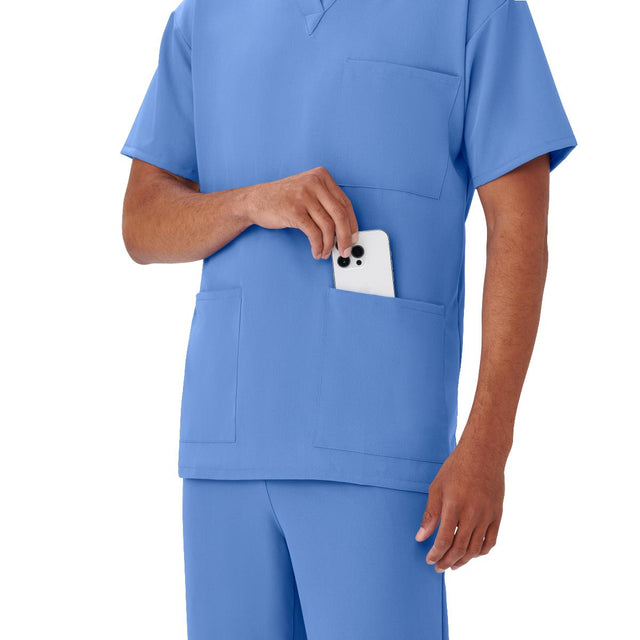 Henderson Ave Unisex 3-pocket Scrub Tops With Shoulder Loop (style 4615) - BeHope