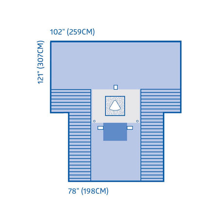 Cesarean Section Surgical Drape with Pouch and Fenestration