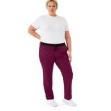 Varick AVE Women's Regular Length Scrub Pants Wine