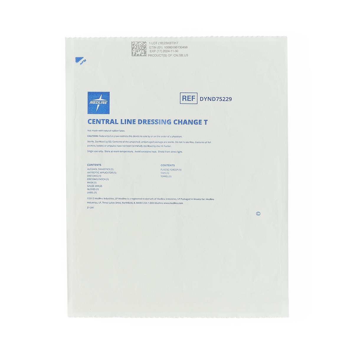 Medline Central Line Dressing Trays