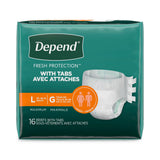 Depend Disposable Adult Incontinence Protection Briefs