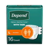 Depend Disposable Adult Incontinence Protection Briefs