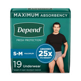 Depend Fit-flex Maximum Absorbency Men's Underwear - BeHope