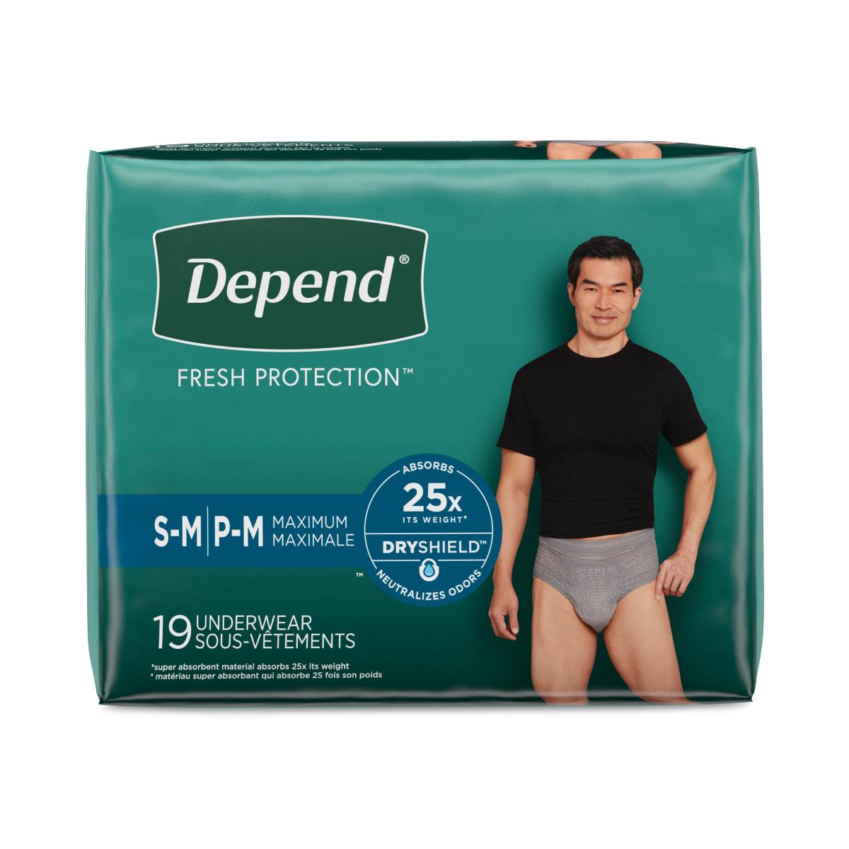 Depend Fit-flex Maximum Absorbency Men's Underwear - BeHope