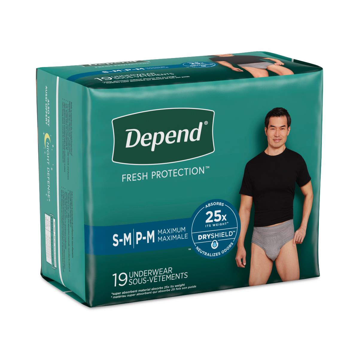 Depend Fit-flex Maximum Absorbency Men's Underwear - BeHope