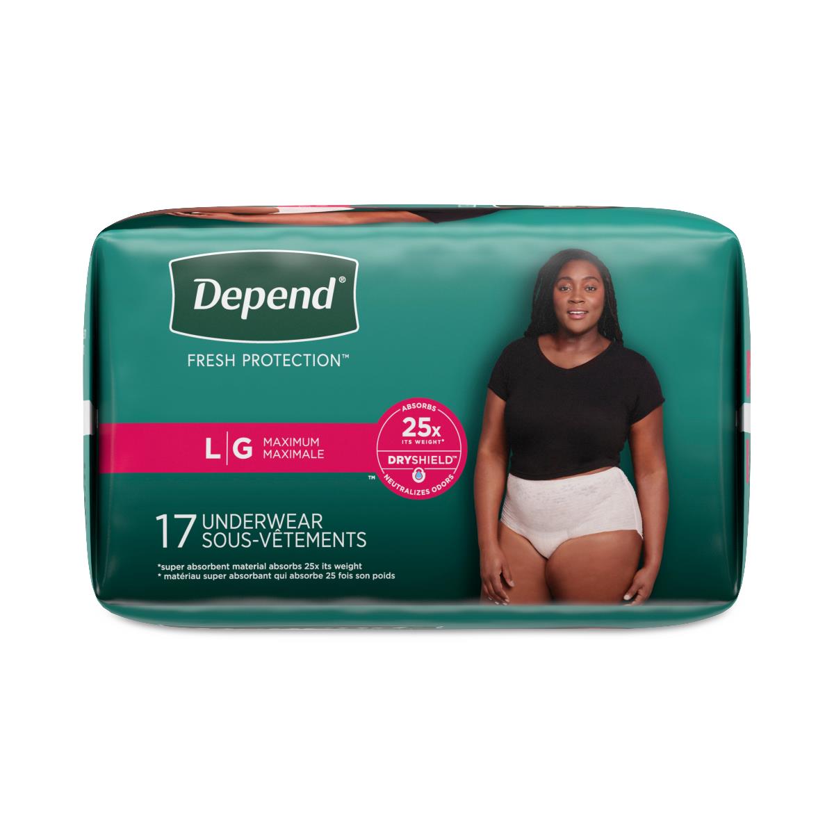Depend Fresh Protection Incontinence Underwear For Women - BeHope