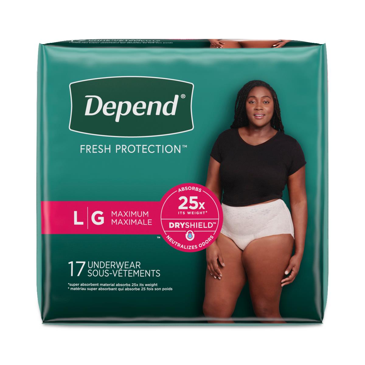 Depend Fresh Protection Incontinence Underwear For Women - BeHope
