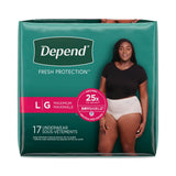 Depend Fresh Protection Incontinence Underwear For Women - BeHope