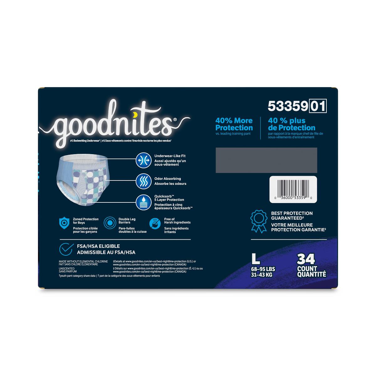 Goodnites Boys' Overnight Bedwetting Underwear - BeHope