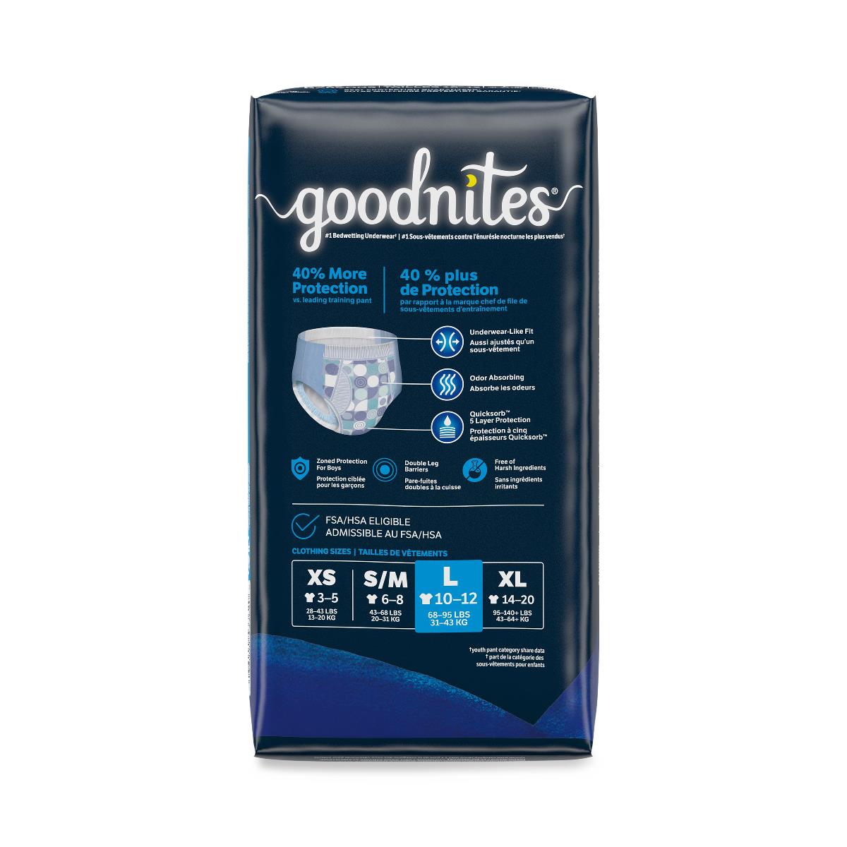 Goodnites Boys' Overnight Bedwetting Underwear - BeHope