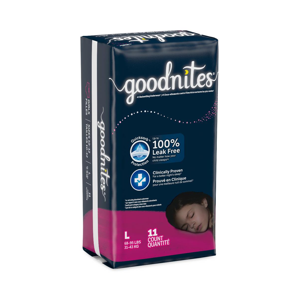 Goodnites Girls' Overnight Bedwetting Underwear - BeHope