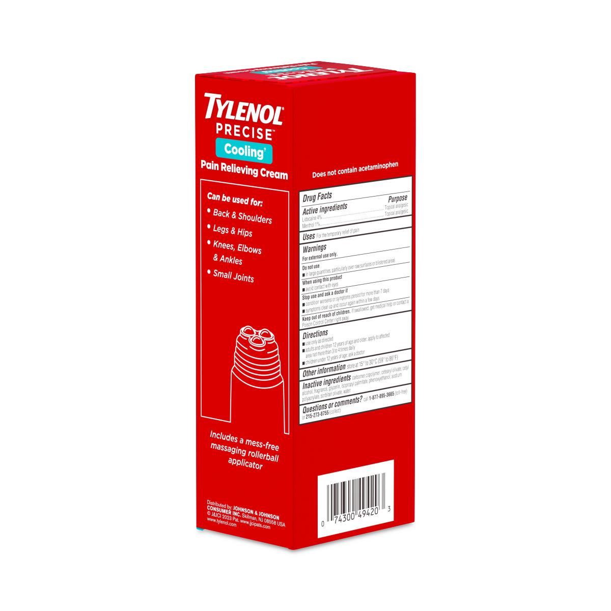 Tylenol Precise Pain Relieving Cooling Cream - BeHope