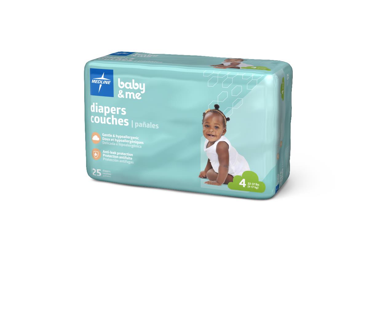 Medline Disposable Baby Diapers