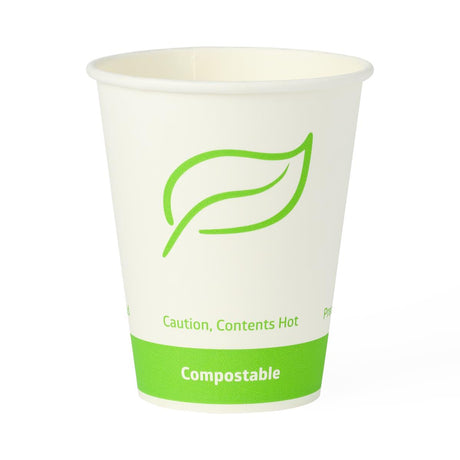 Medline Compostable Hot Drinking Paper Cups and Lids
