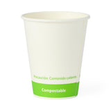 Medline Compostable Hot Drinking Paper Cups and Lids