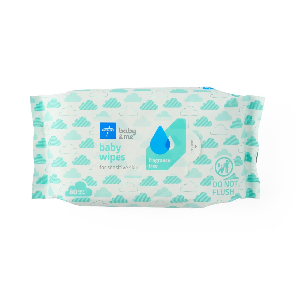 Medline Hypoallergenic Fragrance-Free Baby Wipes